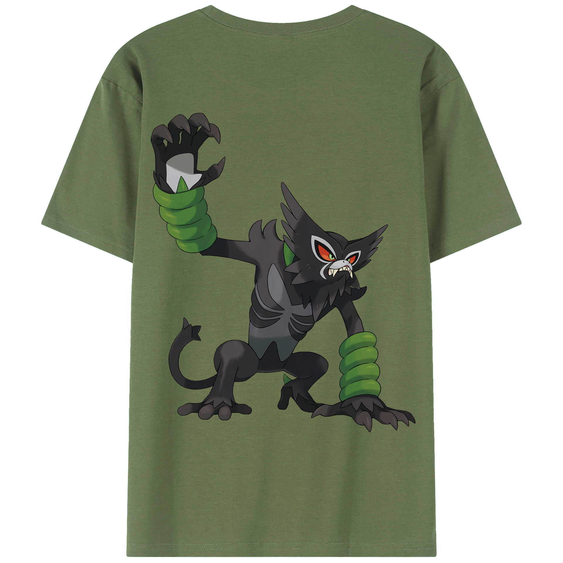 （画像用） ポケットモンスター Pokémon 綿100％ メンズ半袖Tシャツ（バックプリント） 通気性